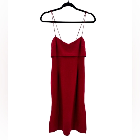 NWOT Free People Short Red Strappy Dress Side Splits - Picture 1 of 16